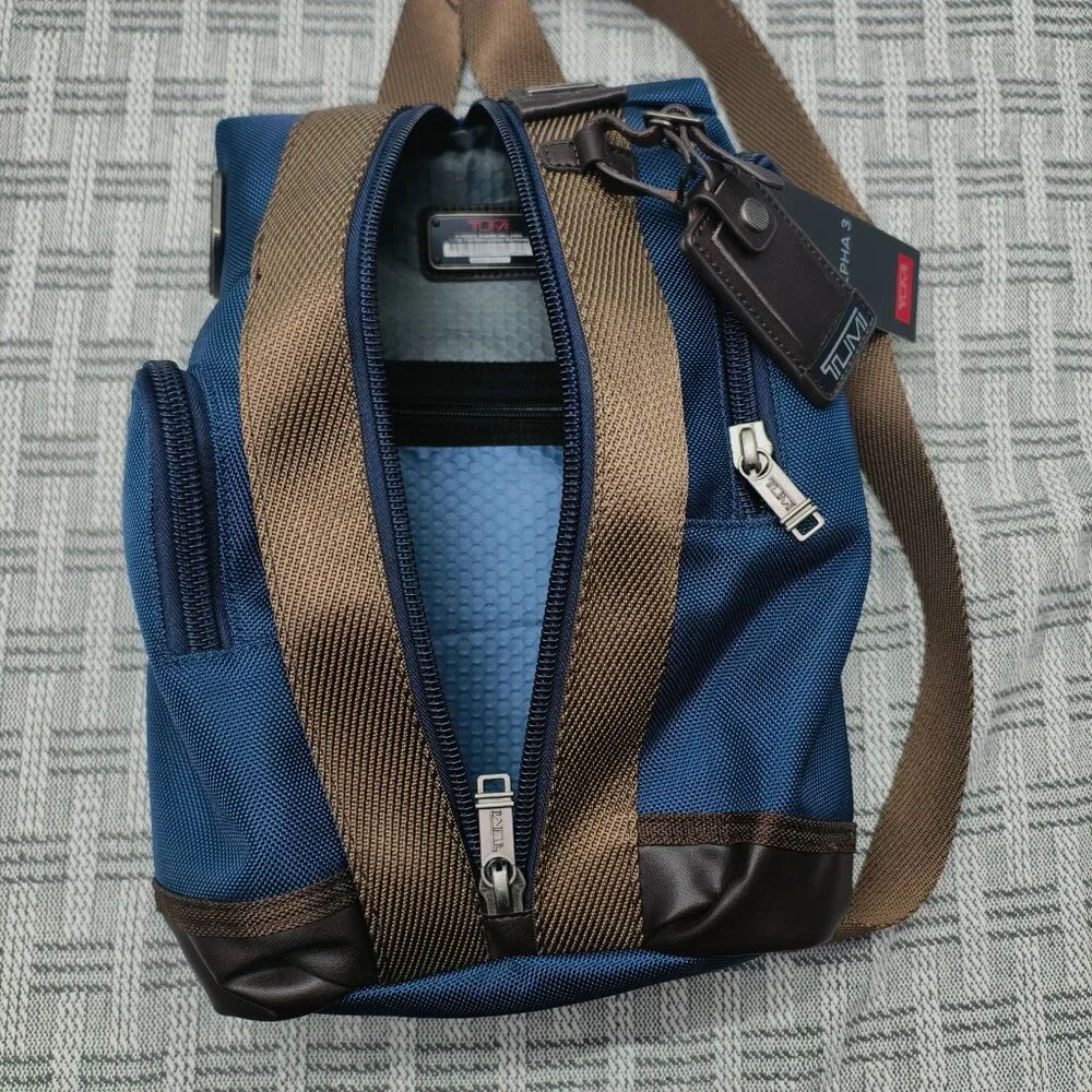 NWT Tumi Alpha Bravo Monterey Blue Anti-Theft Sling | Tactical Crossbody Bag
